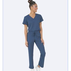 Zavate Navy Blue Scrub Set XL Refined Jogger Pant 3060 Elevated Tuck In Top 1169